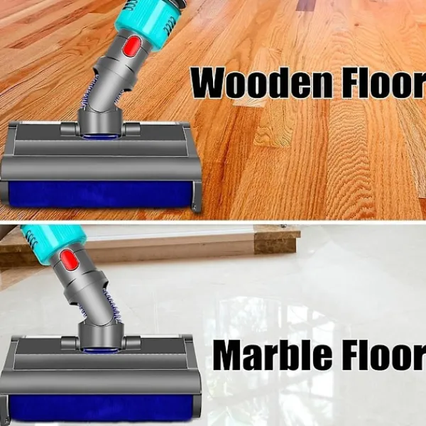 Outlet Tvättborste för V7 V8 V10 V11 V15 Elektrisk Våt och Torr med Grönt Ljus Rengör och Torkar Hårda Golv - WELLNGS
