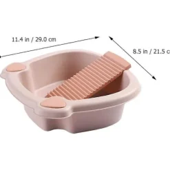 Online Tvättbräda Bassäng: Tvättbalja Tvättbassäng Hink för Hem Sovsal Handtvätt Kläder och Små Ömtåliga Artiklar Rosa Pink