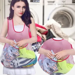 Outlet LBSS Tvättförkläde med stor ficka Fuktsäker Torkkläder Organizer Tvätttillbehör