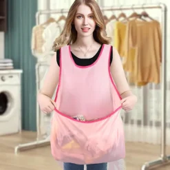 Outlet LBSS Tvättförkläde med stor ficka Fuktsäker Torkkläder Organizer Tvätttillbehör