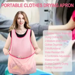 Outlet LBSS Tvättförkläde med stor ficka Fuktsäker Torkkläder Organizer Tvätttillbehör