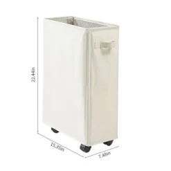 unbranded Tvätthållare med hjul, rullande tvättkorg hopfällbar klädförvaringvagn hopfällbar yogamatta förvaringshyllor smal hörnförvaringsorganisatör med