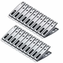 Sale Tvättklämmor, Klädnypor i rostfritt stål 80 stycken Multifunktionella metallklämmor för kläder strumpor pappersdokument snacks förseglingar