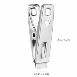 Sale Tvättklämmor, Klädnypor i rostfritt stål 80 stycken Multifunktionella metallklämmor för kläder strumpor pappersdokument snacks förseglingar