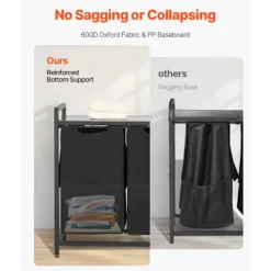 Hot DUOKU Tvättkorg - - Modell XYL03 - 4 Fack - 600D Oxfordtyg - 66,14 lb Kapacitet