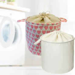 Online Satana Sverige (Dev) Tvättkorg - hopfällbar - design hjärtan eller naturvit Hjärtan