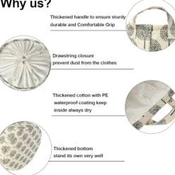 Best Tvättkorg förvaringssorterare med dragsko, hopfällbar hopfällbar tvättkorgar,