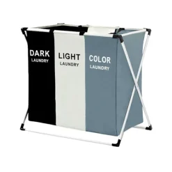 Discount Tvättkorg med 3 Fack - Korg till Tvätt - 135L