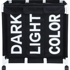 Sale B2X Tvättkorg med hjul och tre fack för enkel sortering