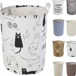Hot Tvättkorgar, hopfällbara tvättkorgar stora tygförvaringsbehållare tvättkorg för att organisera barnrum, leksaker, kläder