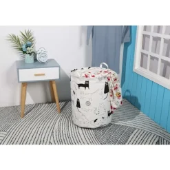 Hot Tvättkorgar, hopfällbara tvättkorgar stora tygförvaringsbehållare tvättkorg för att organisera barnrum, leksaker, kläder