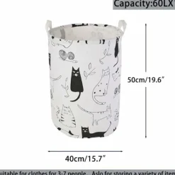 Hot Tvättkorgar, hopfällbara tvättkorgar stora tygförvaringsbehållare tvättkorg för att organisera barnrum, leksaker, kläder
