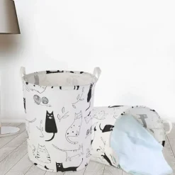 Hot Tvättkorgar, hopfällbara tvättkorgar stora tygförvaringsbehållare tvättkorg för att organisera barnrum, leksaker, kläder