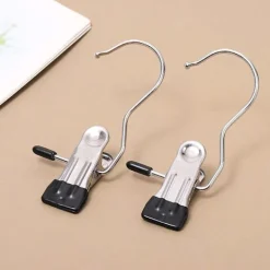 Hot Tvättkrokar Hängande Klämmor, 8 st Film Torkklämmor Slöja Stövelhängare för Diskhandskar (Svart)