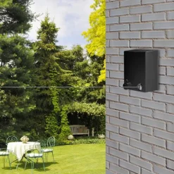 Hot Tvättlina, Retractable Klädtorklina, Rostfritt Stål Utdragbar Tvättlina, Justerbar 4,2M Tvättlina Rep(Svart) Black