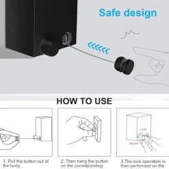 Hot Tvättlina, Retractable Klädtorklina, Rostfritt Stål Utdragbar Tvättlina, Justerbar 4,2M Tvättlina Rep(Svart) Black