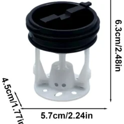 Outlet Tvättmaskin avloppspump, knappskydd, avloppsutloppspackning, luddfilter för tvättmaskinsavlopp, tvättmaskinstillbehör för att hålla rent och