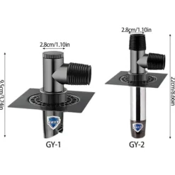 Hot Tvättmaskin Avloppsslang Anslutning Tvättmaskin Golvbrunn Adapter Anti-Överflöde Deodorant Fog Tålig silver[D] grey