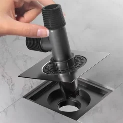 Hot Tvättmaskin Avloppsslang Anslutning Tvättmaskin Golvbrunn Adapter Anti-Överflöde Deodorant Fog Tålig silver[D] grey