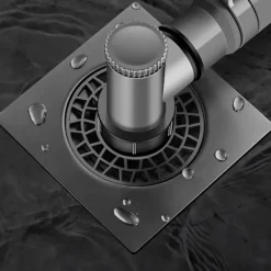 Hot Tvättmaskin Avloppsslang Anslutning Tvättmaskin Golvbrunn Adapter Anti-Överflöde Deodorant Fog Tålig silver[D] grey