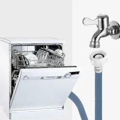 Discount Tvättmaskin inloppsslang, diskmaskin slangförlängning, 3/4 tum kil, universell inloppsslang 3m