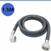 Outlet Tvättmaskin Vattenslang 1,5 m inloppsslang Förlängning vattenslang, 25 mm 3/4 tum vinkel/rak vatteninloppsslang, för disk