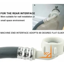 Outlet Tvättmaskin Vattenslang 1,5 m inloppsslang Förlängning vattenslang, 25 mm 3/4 tum vinkel/rak vatteninloppsslang, för disk