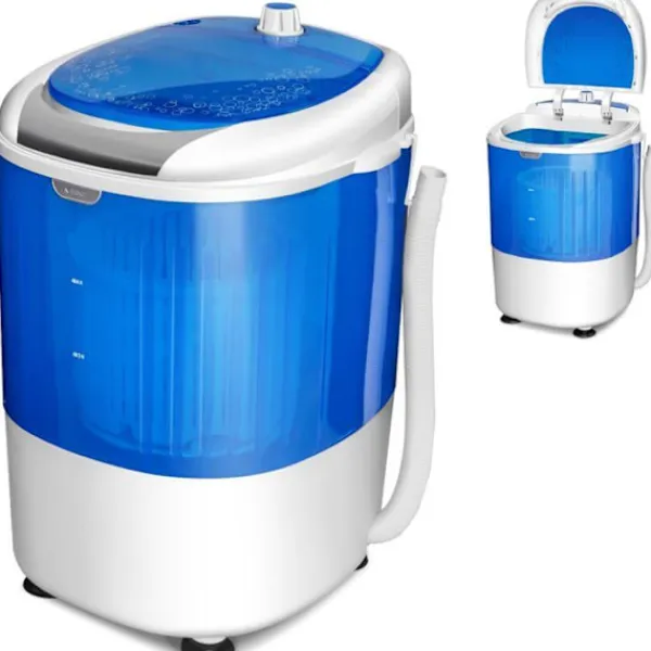 Online COSTWAY Tvättmaskin 170W - Enkel trommelcentrifug 2,5 KG Bärbar - Timerfunktion - Semi-automatisk - Lägenhet
