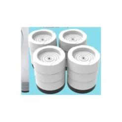 Discount Tvättmaskins Anti-Vibrationsdynor - 4-pack Ljudreducerande Tvättmaskinsbas - Vit Höjd 8cm