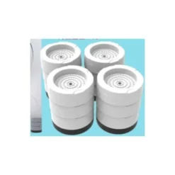 Discount Tvättmaskins Anti-Vibrationsdynor - 4-pack Ljudreducerande Tvättmaskinsbas - Vit Höjd 8cm