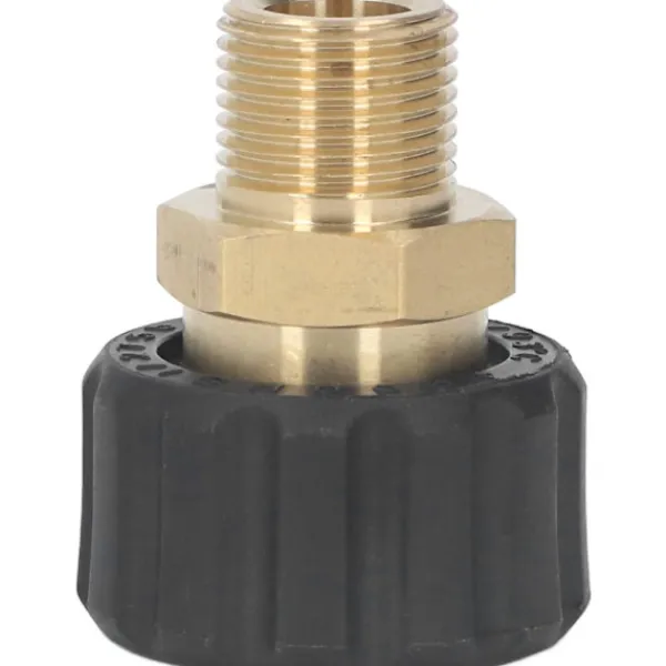 Clearance tvättmaskinsadapter adapter adapter pistolslanganslutning, 5 000 PSI reservdelar, hane G3/8 till hona M22, 15 mm, högtryckstvätt tillbehör