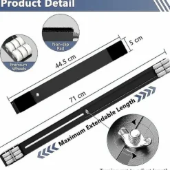 Online Tvättmaskinsbas med broms, justerbar mobil bas för tvättmaskin, torktumlare, kylskåp, last 300 kg, svart