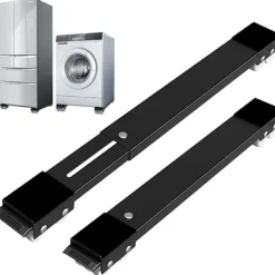 Online Tvättmaskinsbas med broms, justerbar mobil bas för tvättmaskin, torktumlare, kylskåp, belastning 300 kg, svart