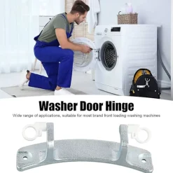 Online Tvättmaskinsdörr Gångjärn Metallbricka Dörrspänne Delar Tvättmaskinsdörr Panel Ersättningslås För Frontmatad Tvättmaskin_Särskilda gåvor