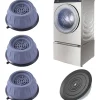 New Tvättmaskinsfötter, 4 stycken tvättmaskinsfötter med gummikudde, antivibrations tvättmaskinsfötter för tvättmaskiner och torktumlare, antivibrerande | Fyndiq