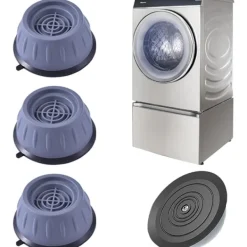 New Tvättmaskinsfötter, 4 stycken tvättmaskinsfötter med gummikudde, antivibrations tvättmaskinsfötter för tvättmaskiner och torktumlare, antivibrerande | Fyndiq