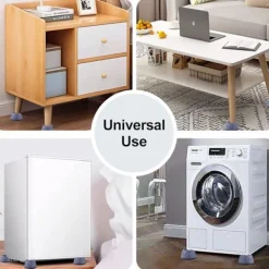 New Tvättmaskinsfötter, 4 stycken tvättmaskinsfötter med gummikudde, antivibrations tvättmaskinsfötter för tvättmaskiner och torktumlare, antivibrerande | Fyndiq