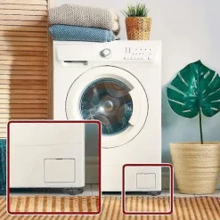 Online Tvättmaskinsfötter Anti Vibrationskuddar Tvättmaskin Anti Vibrations Gummi Fötter Dämparkuddar För Tvättmaskin Torktumlare (10cm, Svart)