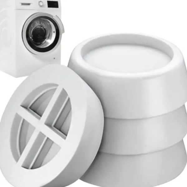 Discount Megabilligt Tvättmaskinsfötter Anti Vibration | Vibrationsdämpare för Torktumlare och Tvättmaskin Vit