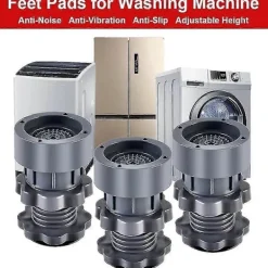 Clearance Tvättmaskinsfötter Stöd Justerbara Höga Halkfria Anti-vibrationsfötter För Tvättmaskin Och Torktumlare