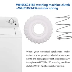 Sale Tvättmaskinskoppling WH05X24185 & Kopplingsfjäder WH01X24434, Koppling för Klädtvättmaskin Re
