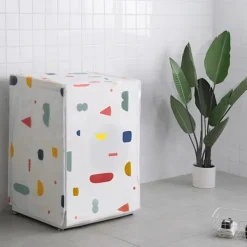 Hot Tvättmaskinskydd för utomhusbruk, Vattentätt tvättmaskinskydd, Frontmatad stänksäker solskydd (62 x 56 x 83 CM)