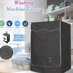Online Tvättmaskinskydd, tvättmaskin-torktumlarskydd för frontmatad maskin, vattentätt dammtätt solskydd med dragkedja XL:60*65*85cm XL:60*65*85cm