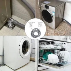 FMYSJ Tvättmaskinslang Avloppsslang Tvättmaskin 2,5M Avloppsslangförlängning för Tvättmaskiner Disk (FMY) Picture Color