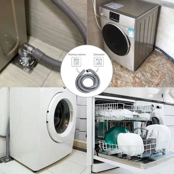 FMYSJ Tvättmaskinslang Avloppsslang Tvättmaskin 2,5M Avloppsslangförlängning för Tvättmaskiner Disk (FMY) Picture Color