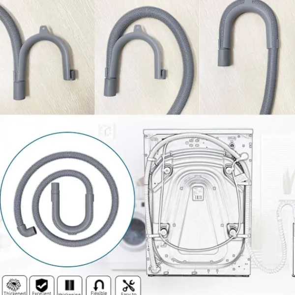 FMYSJ Tvättmaskinslang Avloppsslang Tvättmaskin 2,5M Avloppsslangförlängning för Tvättmaskiner Disk (FMY) Picture Color