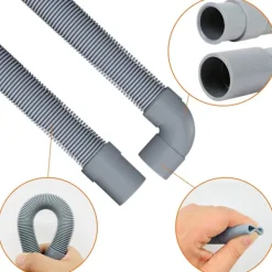 FMYSJ Tvättmaskinslang Avloppsslang Tvättmaskin 2,5M Avloppsslangförlängning för Tvättmaskiner Disk (FMY) Picture Color