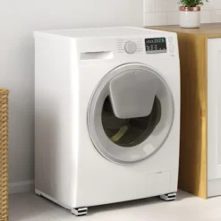 Discount vidaXL Tvättmaskinsockel 2 pcs Silver 72 x 5 x 4,5 cm Rostfritt stål