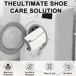 Clearance Tvättmaskinspåse för träningsskor, Tvättmaskinspåse för skor, Skotvättpåse för tvättmaskin och torktumlare (CREME - 2 ST)