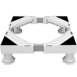 Hot Tvättmaskinsställ, Sockel för tvättmaskin torktumlare kylskåp, Justerbar längd, last 300kg Anti Vib [CO]